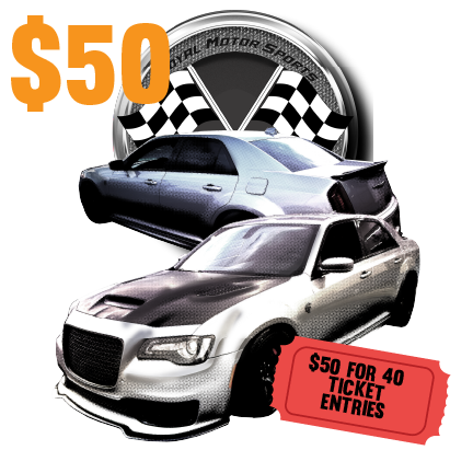 C. $50 for 40 ENTRIES RMS HELLCAT